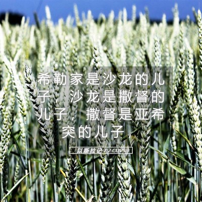 Picture 05 - 以 斯 拉 记 7:2 CUVS - 希 勒 家 是 沙 龙 的 儿 子 ， 沙 龙 - Bible Verse Picture
