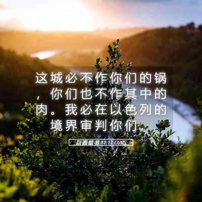 Picture 05 - 以 西 结 书 11:11 CUVS - 这 城 必 不 作 你 们 的 锅 ， 你 们 - Bible Verse Picture