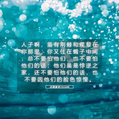 Picture 05 - 以 西 结 书 2:6 CUVS - 人 子 啊 ， 虽 有 荆 棘 和 蒺 藜 在 - Bible Verse Picture