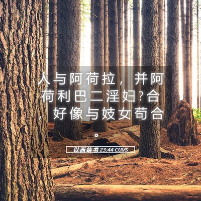 Picture 05 - 以 西 结 书 23:44 CUVS - 人 与 阿 荷 拉 ， 并 阿 荷 利 巴 二 - Bible Verse Picture