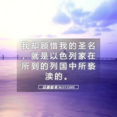 Picture 05 - 以 西 结 书 36:21 CUVS - 我 却 顾 惜 我 的 圣 名 ， 就 是 以 - Bible Verse Picture
