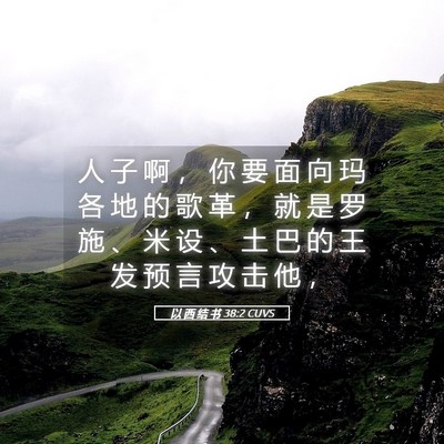 Picture 05 - 以 西 结 书 38:2 CUVS - 人 子 啊 ， 你 要 面 向 玛 各 地 的 - Bible Verse Picture