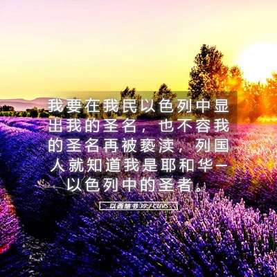 Picture 05 - 以 西 结 书 39:7 CUVS - 我 要 在 我 民 以 色 列 中 显 出 我 - Bible Verse Picture