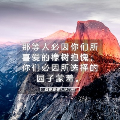 Picture 05 - 以 赛 亚 书 1:29 CUVS - 那 等 人 必 因 你 们 所 喜 爱 的 橡 - Bible Verse Picture