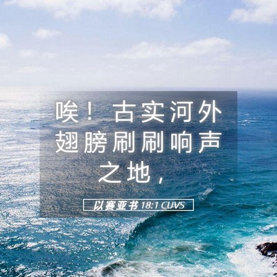 Picture 05 - 以 赛 亚 书 18:1 CUVS - 唉 ！ 古 实 河 外 翅 膀 刷 刷 响 声 - Bible Verse Picture