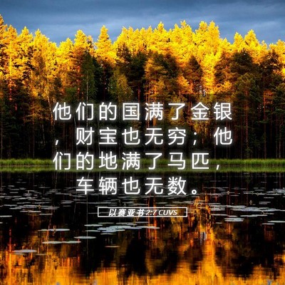 Picture 05 - 以 赛 亚 书 2:7 CUVS - 他 们 的 国 满 了 金 银 ， 财 宝 也 - Bible Verse Picture