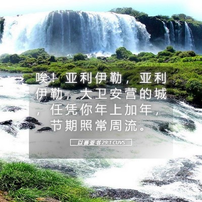 Picture 05 - 以 赛 亚 书 29:1 CUVS - 唉 ！ 亚 利 伊 勒 ， 亚 利 伊 勒 ， - Bible Verse Picture