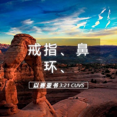 Picture 05 - 以 赛 亚 书 3:21 CUVS - 戒 指 、 鼻 环 - Bible Verse Picture
