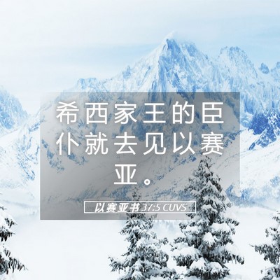 Picture 05 - 以 赛 亚 书 37:5 CUVS - 希 西 家 王 的 臣 仆 就 去 见 以 赛 - Bible Verse Picture