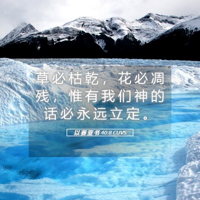 Picture 05 - 以 赛 亚 书 40:8 CUVS - 草 必 枯 乾 ， 花 必 凋 残 ， 惟 有 - Bible Verse Picture