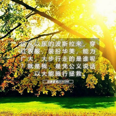 Picture 05 - 以 赛 亚 书 63:1 CUVS - 这 从 以 东 的 波 斯 拉 来 ， 穿 红 - Bible Verse Picture