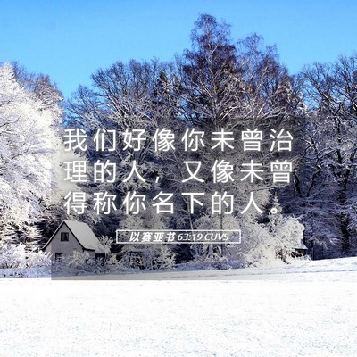 Picture 05 - 以 赛 亚 书 63:19 CUVS - 我 们 好 像 你 未 曾 治 理 的 人 ， - Bible Verse Picture