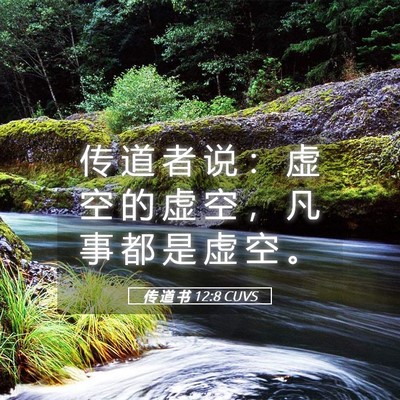Picture 05 - 传 道 书 12:8 CUVS - 传 道 者 说 ： 虚 空 的 虚 空 ， 凡 - Bible Verse Picture