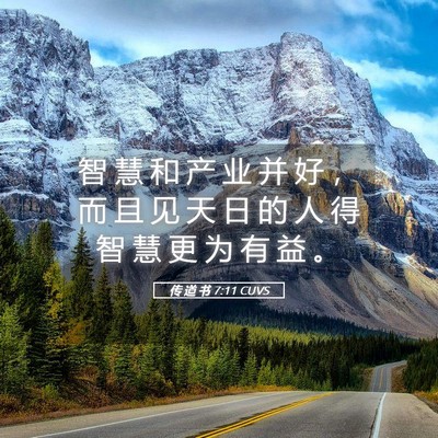 Picture 05 - 传 道 书 7:11 CUVS - 智 慧 和 产 业 并 好 ， 而 且 见 天 - Bible Verse Picture