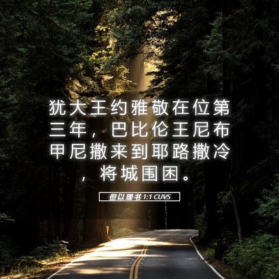 Picture 05 - 但 以 理 书 1:1 CUVS - 犹 大 王 约 雅 敬 在 位 第 三 年 ， - Bible Verse Picture