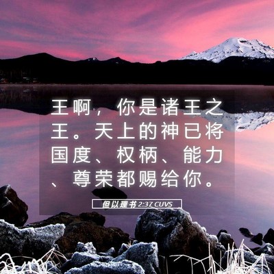 Picture 05 - 但 以 理 书 2:37 CUVS - 王 啊 ， 你 是 诸 王 之 王 。 天 上 - Bible Verse Picture