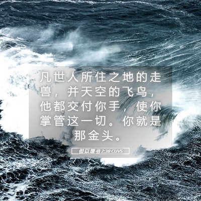 Picture 05 - 但 以 理 书 2:38 CUVS - 凡 世 人 所 住 之 地 的 走 兽 ， 并 - Bible Verse Picture