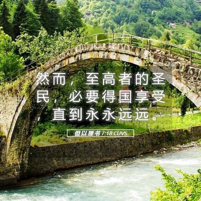Picture 05 - 但 以 理 书 7:18 CUVS - 然 而 ， 至 高 者 的 圣 民 ， 必 要 - Bible Verse Picture
