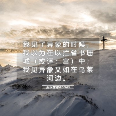 Picture 05 - 但 以 理 书 8:2 CUVS - 我 见 了 异 象 的 时 候 ， 我 以 为 - Bible Verse Picture