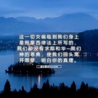 Picture 05 - 但 以 理 书 9:13 CUVS - 这 一 切 灾 祸 临 到 我 们 身 上 是 - Bible Verse Picture