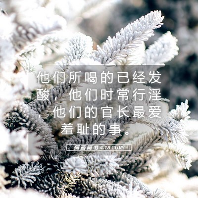 Picture 05 - 何 西 阿 书 4:18 CUVS - 他 们 所 喝 的 已 经 发 酸 ， 他 们 - Bible Verse Picture