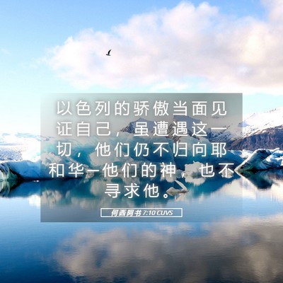 Picture 05 - 何 西 阿 书 7:10 CUVS - 以 色 列 的 骄 傲 当 面 见 证 自 己 - Bible Verse Picture