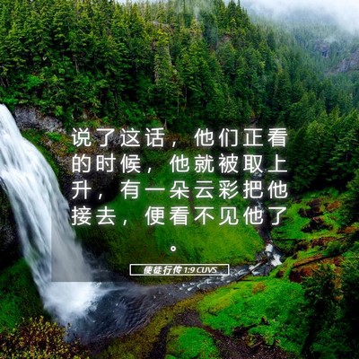 Picture 05 - 使 徒 行 传 1:9 CUVS - 说 了 这 话 ， 他 们 正 看 的 时 候 - Bible Verse Picture