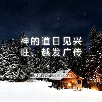 Picture 05 - 使 徒 行 传 12:24 CUVS - 神 的 道 日 见 兴 旺 ， 越 发 广 传 - Bible Verse Picture