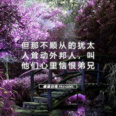 Picture 05 - 使 徒 行 传 14:2 CUVS - 但 那 不 顺 从 的 犹 太 人 耸 动 外 - Bible Verse Picture