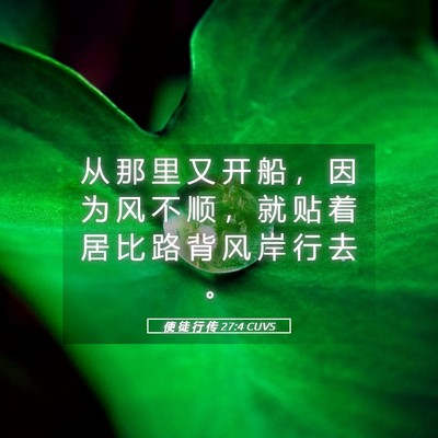 Picture 05 - 使 徒 行 传 27:4 CUVS - 从 那 里 又 开 船 ， 因 为 风 不 顺 - Bible Verse Picture