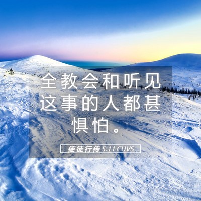 Picture 05 - 使 徒 行 传 5:11 CUVS - 全 教 会 和 听 见 这 事 的 人 都 甚 - Bible Verse Picture