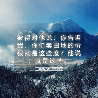 Picture 05 - 使 徒 行 传 5:8 CUVS - 彼 得 对 他 说 ： 你 告 诉 我 ， 你 - Bible Verse Picture