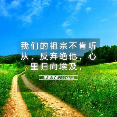 Picture 05 - 使 徒 行 传 7:39 CUVS - 我 们 的 祖 宗 不 肯 听 从 ， 反 弃 - Bible Verse Picture