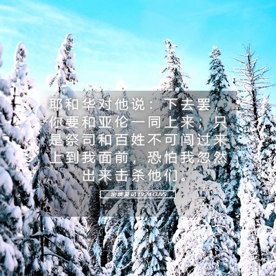 Picture 05 - 出 埃 及 记 19:24 CUVS - 耶 和 华 对 他 说 ： 下 去 罢 ， 你 - Bible Verse Picture