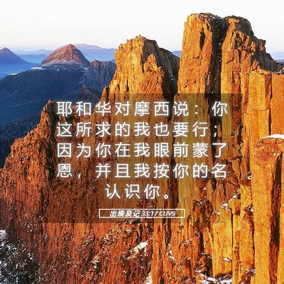 Picture 05 - 出 埃 及 记 33:17 CUVS - 耶 和 华 对 摩 西 说 ： 你 这 所 求 - Bible Verse Picture