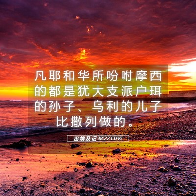 Picture 05 - 出 埃 及 记 38:22 CUVS - 凡 耶 和 华 所 吩 咐 摩 西 的 都 是 - Bible Verse Picture