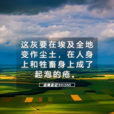 Picture 05 - 出 埃 及 记 9:9 CUVS - 这 灰 要 在 埃 及 全 地 变 作 尘 土 - Bible Verse Picture