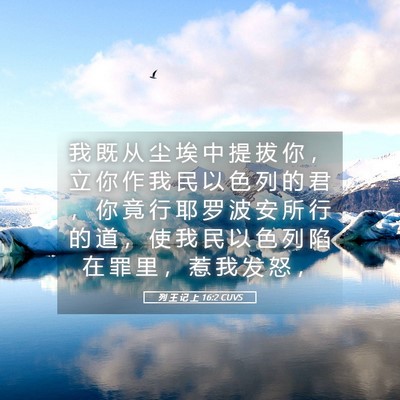 Picture 05 - 列 王 记 上 16:2 CUVS - 我 既 从 尘 埃 中 提 拔 你 ， 立 你 - Bible Verse Picture
