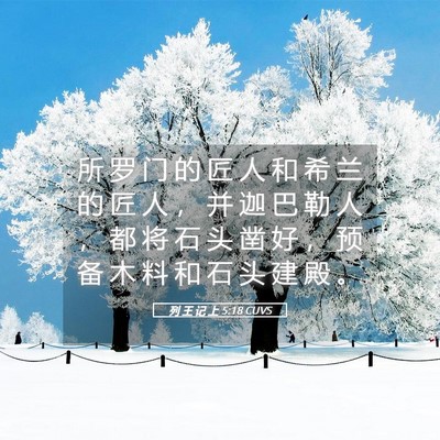 Picture 05 - 列 王 记 上 5:18 CUVS - 所 罗 门 的 匠 人 和 希 兰 的 匠 人 - Bible Verse Picture