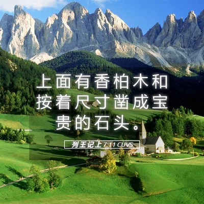 Picture 05 - 列 王 记 上 7:11 CUVS - 上 面 有 香 柏 木 和 按 着 尺 寸 凿 - Bible Verse Picture