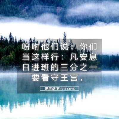 Picture 05 - 列 王 记 下 11:5 CUVS - 吩 咐 他 们 说 ： 你 们 当 这 样 行 - Bible Verse Picture