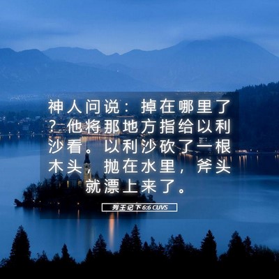 Picture 05 - 列 王 记 下 6:6 CUVS - 神 人 问 说 ： 掉 在 哪 里 了 ？ 他 - Bible Verse Picture