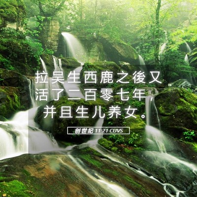 Picture 05 - 创 世 纪 11:21 CUVS - 拉 吴 生 西 鹿 之 後 又 活 了 二 百 - Bible Verse Picture