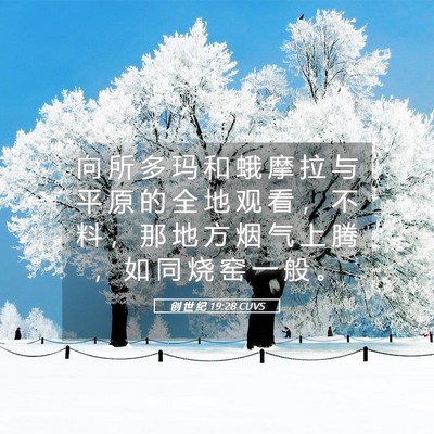 Picture 05 - 创 世 纪 19:28 CUVS - 向 所 多 玛 和 蛾 摩 拉 与 平 原 的 - Bible Verse Picture