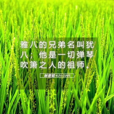 Picture 05 - 创 世 纪 4:21 CUVS - 雅 八 的 兄 弟 名 叫 犹 八 ； 他 是 - Bible Verse Picture