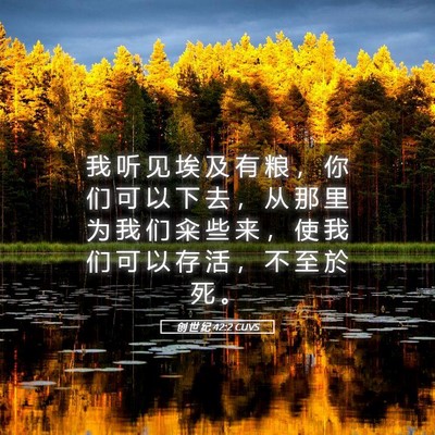 Picture 05 - 创 世 纪 42:2 CUVS - 我 听 见 埃 及 有 粮 ， 你 们 可 以 - Bible Verse Picture