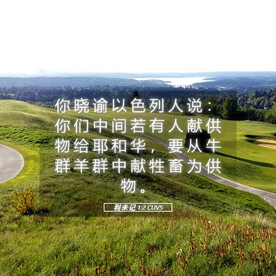 Picture 05 - 利 未 记 1:2 CUVS - 你 晓 谕 以 色 列 人 说 ： 你 们 中 - Bible Verse Picture