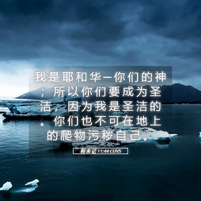 Picture 05 - 利 未 记 11:44 CUVS - 我 是 耶 和 华 ─ 你 们 的 神 ； 所 - Bible Verse Picture