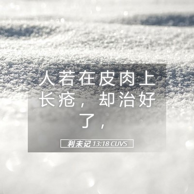 Picture 05 - 利 未 记 13:18 CUVS - 人 若 在 皮 肉 上 长 疮 ， 却 治 好 - Bible Verse Picture