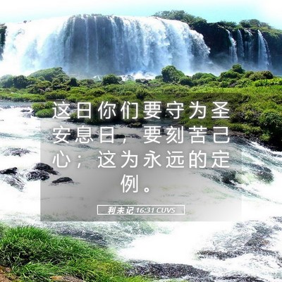 Picture 05 - 利 未 记 16:31 CUVS - 这 日 你 们 要 守 为 圣 安 息 日 ， - Bible Verse Picture